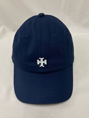 Tory Burch Navy Baseball Cap with White Logo